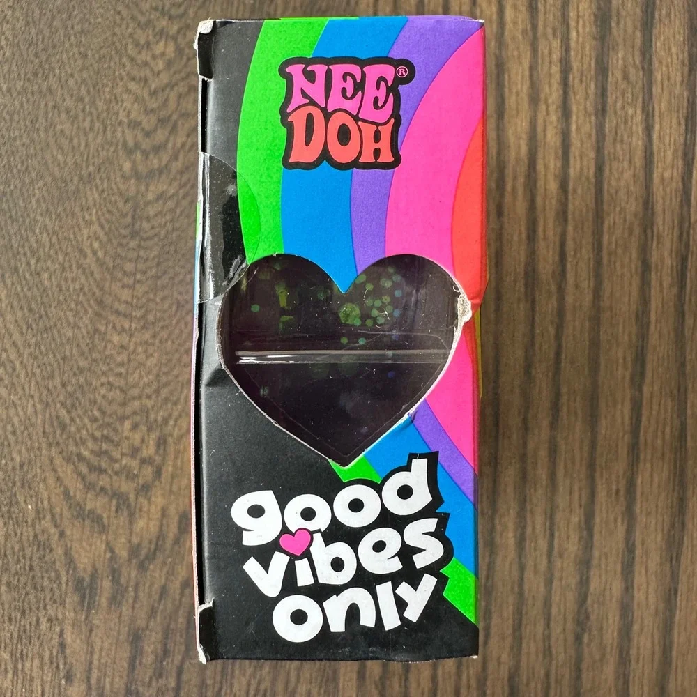Schylling NeeDoh Love Yourself Heart Purple New NIB Good Vibes Only Squishy Toy